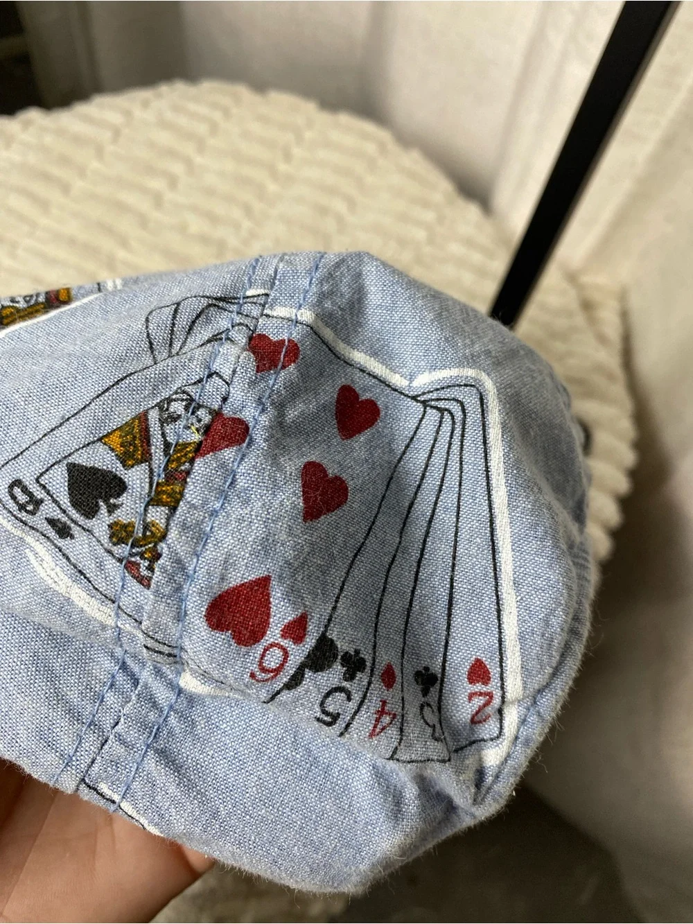 Vintage 90s Las Vegas Hat Triangle Headwear All Over Print Playing Cards Cap Mad